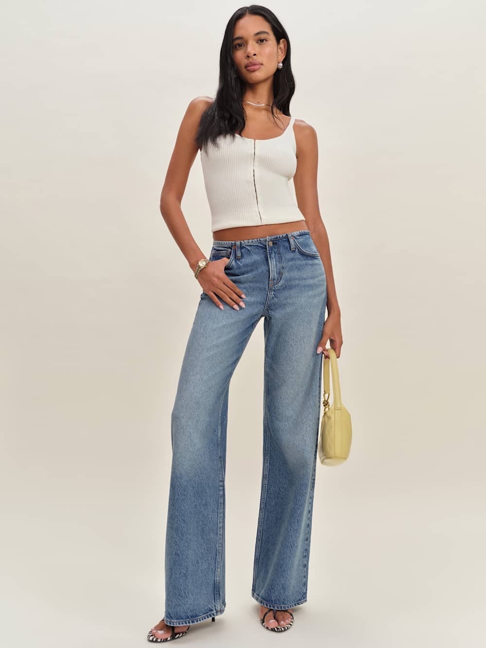 Reformation Cary Low Rise Slouchy Wide Leg Jean